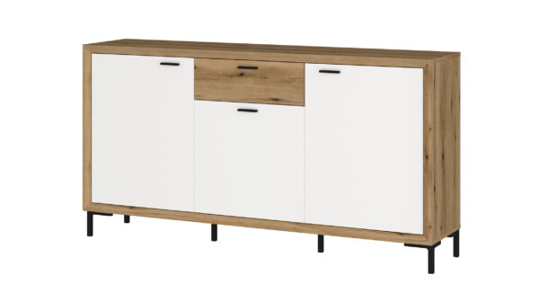 Die Möbelfundgrube Sideboard Coast Evoke Eiche - weiß 157 cm - MARINELLA