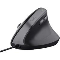 Trust Bayo II – Vertikale Maus – ergonomisch – Für Rechtshänder – optisch – 6 Tasten – kabelgebunden – USB-A – Schwarz (25144)