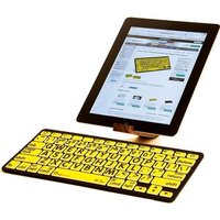 Logickeyboard LKB-LPBY-BTON-DE Tastatur Bluetooth QWERTZ Deutsch Schwarz - Gelb (LKB-LPBY-BTON-DE)