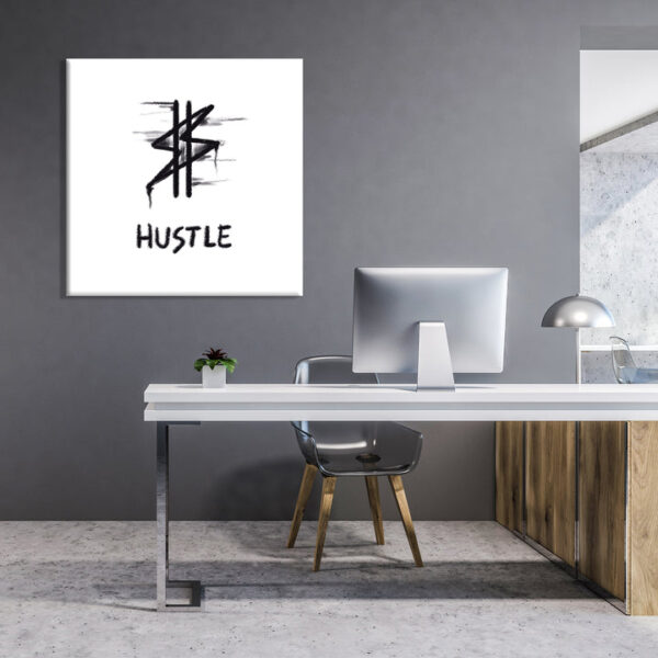 BE100 Hustle Icon wei? 100 x 100 cm