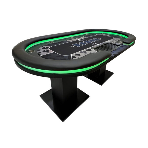 LED Pokertisch inkl. Pokerkoffer und Stühle STRAIGHT FLUSH