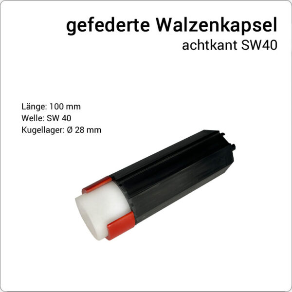 ALULUX Mini-Feder-Kapsel für 8-kant 40 mm, 100 mm lang