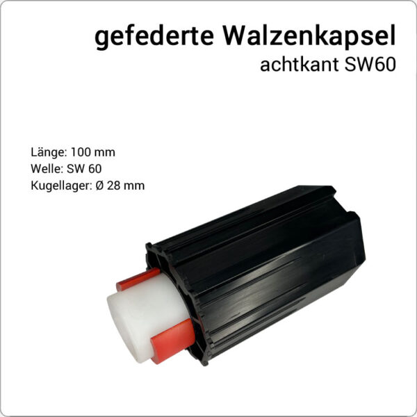 ALULUX Mini-Feder-Kapsel für 8-kant 60 mm, 100 mm lang