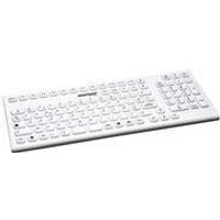 GETT InduProof Smart Classic USB Silikon IP68 Tastatur desinfizierbar wasserdicht weiss 106 Tasten (CH) (KG20263)