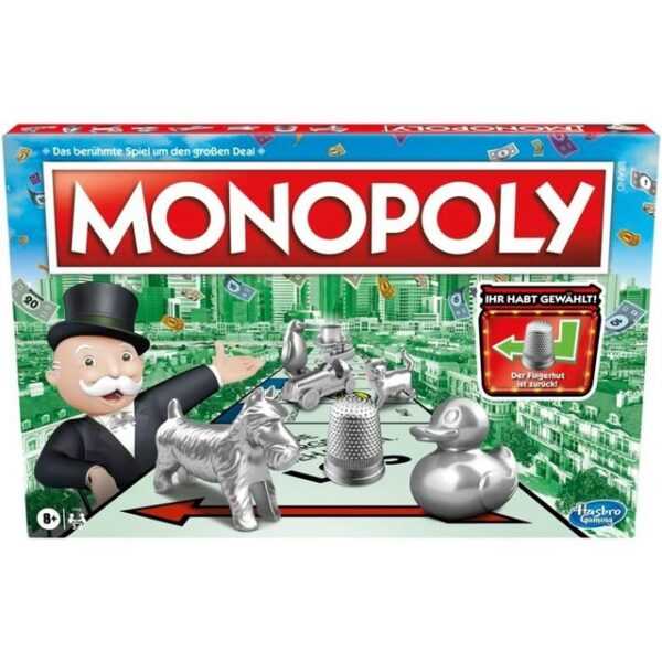 Hasbro Spiel, C1009594 Monopoly Brettspiel DE