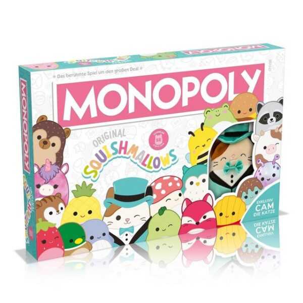 Winning Moves Spiel, Monopoly - Squishmallows (inkl. Squishmallo-Figur)