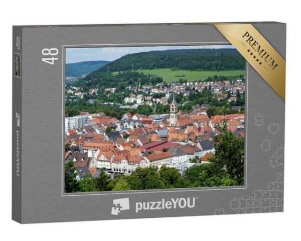 puzzleYOU Puzzle Blick über Tuttlingen in Baden-Württemberg, 48 Puzzleteile, puzzleYOU-Kollektionen