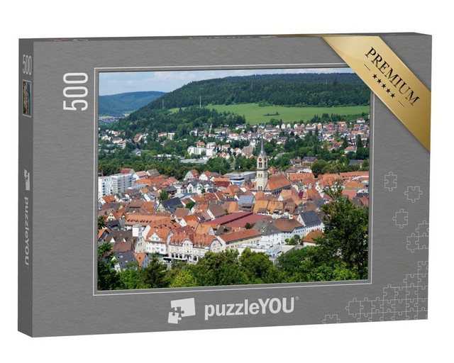puzzleYOU Puzzle Blick über Tuttlingen in Baden-Württemberg, 500 Puzzleteile, puzzleYOU-Kollektionen
