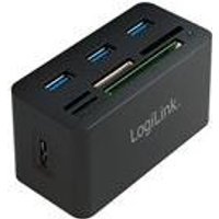 Logilink USB 3.0 Hub with All-in-One Card Reader – Hub – 3 x SuperSpeed USB 3.0 – Desktop (CR0042)