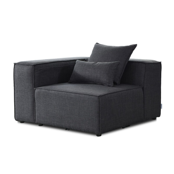 Modulares Sofa VERONA Linkes Ecksofa - Anthrazit