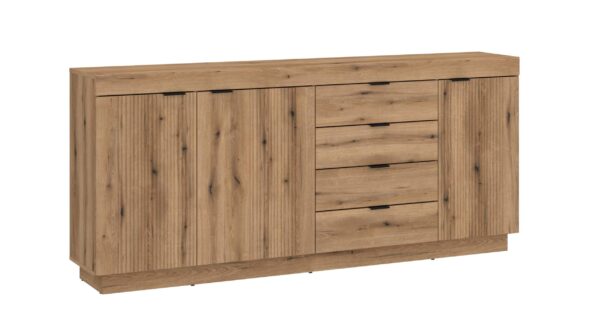 Die Möbelfundgrube Sideboard 4 Schubladen Coast Evoke Eiche 186 cm - DELAMAR