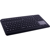 GETT InduProof Advanced silicone keyboard with touchpad and NUM block IP68 desinfectable 104 keys VESA USB colour black Layout DE (KG18216)