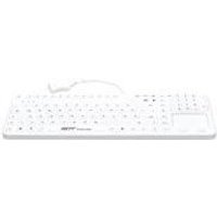 Gett CleanType Prime Touch+ TKG-109-GCQ-PR-TOUCH-KGEH-WHITE-IP68-MAG-BACKL-USB-CH - Tastatur - mit Touchpad - hintergrundbeleuchtet - USB - Schweiz - weiß (KG26238)