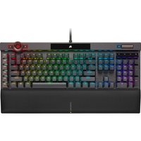 Optische mechanische Gaming-Tastatur CORSAIR K100 RGB mit RGB-LED-Beleuchtung CORSAIR OPX RAPIDFIRE schwarze PBT-Tastenkappen (CH-912A01A-NA)