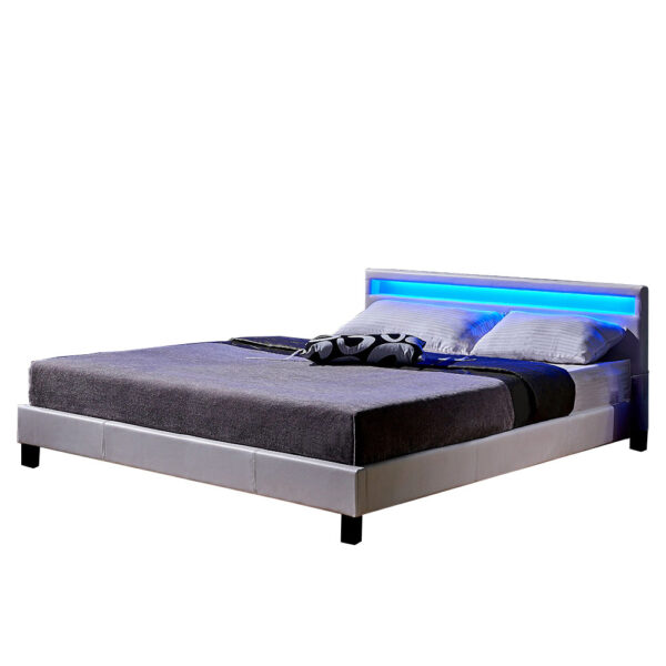 LED Bett ASTRO - 180 x 200 cm Weiß