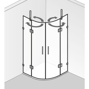 HSK Aperto Pur AOP.143 Runddusche pendelbar 4-teilig