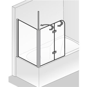 HSK SEITENWAND zu Badewannenaufsatz Exklusiv