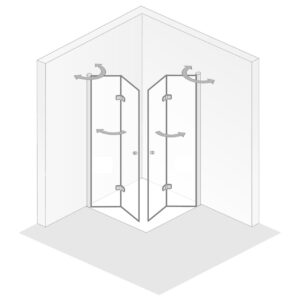 HSK Exklusiv 2.0 Eckeinstieg mit Drehfalttür