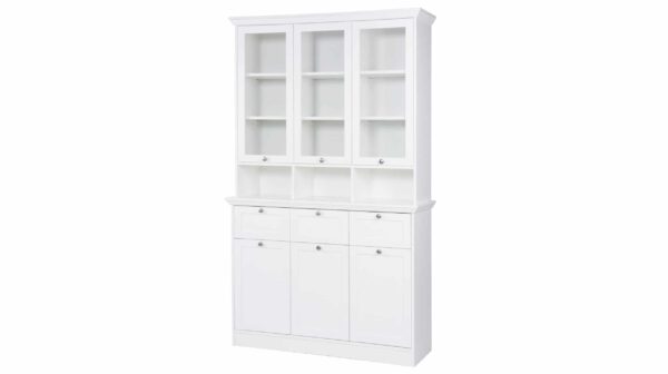 Die Möbelfundgrube Highboard Buffetschrank weiß 200 cm - LANDWOOD