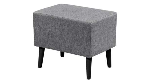 Die Möbelfundgrube Hocker Sitzhocker 35 x 50 cm grau Webstoff - MATTIS