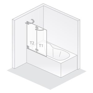 HSK Badewannenaufsatz K2 - 2 bewegliche Elemente