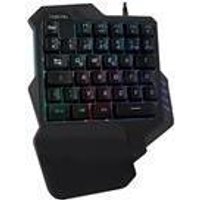 Logilink Illuminated one-hand gaming - Tastatur - hintergrundbeleuchtet - USB - Schwarz (ID0181)