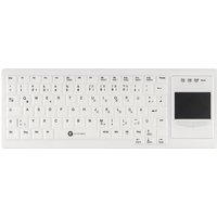 GETT Cleantype Xtra Touch Protect Silikontastatur mit Touchpad IP68 desinfizierbar - GETT Cleantype Xtra Touch Protect Silikontastatur mit Touchpad IP68 desinfizierbar USB Farbe weiss Layout DE (KG30217)