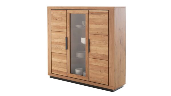 Massivart Highboard Wildeiche teilmassiv geölt 153 cm - GRENO