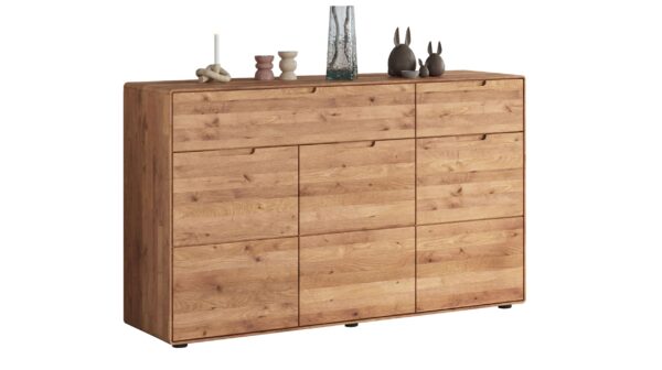 Massivart Sideboard mit 2 Schubladen Wildeiche massiv 149 cm - LUCAS