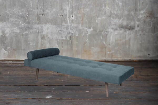 KAWOLA Daybed GRINO Liege Stoff Velvet petrol