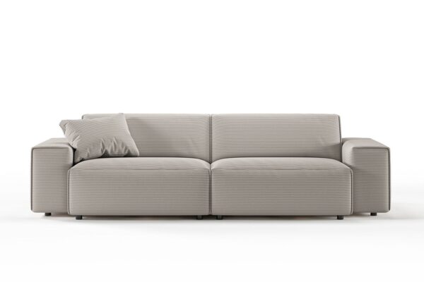 KAWOLA Sofa RANI 3-Sitzer Cord steingrau