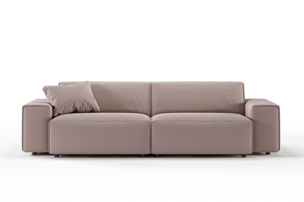 KAWOLA Sofa RANI 3-Sitzer Cord rosa