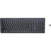 HP 220 Wireless-Tastatur - Volle Größe (100%) - Kabellos - RF Wireless - Membran Key Switch - Schwarz (805T2AA#ABB)