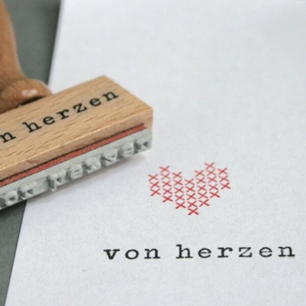 Perlenfischer Perlenfischer Text-Stempel VON HERZEN