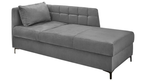 Massivart Einzelsofa 207 cm Recamiere Sofa grau - MARIE