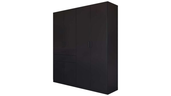 Die Möbelfundgrube Kleiderschrank grau metallic - 181 cm - rauch - MAIKA