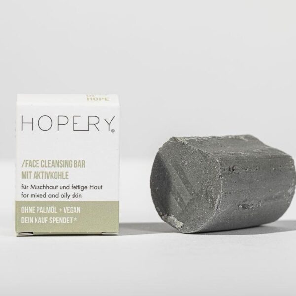 Hopery Hopery Face Cleansing Bar mit Aktivkohle für Mischhaut und fettige Haut