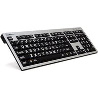 Logickeyboard LKB-LPRNTWB-AJPU USB Französisch Schwarz - Silber (LKB-LPRNTWB-AJPU-FR)