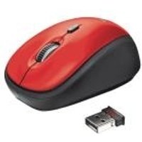 Trust Yvi Wireless Mouse - red - Windows 8 - 7 - Vista or XP. Intel-based Mac with Mac OS X 10.5 (Leopard) or higher. USB port. - 133 x 40 x 175 mm (19522)