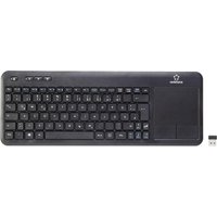 Renkforce KG3602 - Tastatur - mit Touchpad - kabellos - 2.4 GHz - QWERTZ - Schwarz