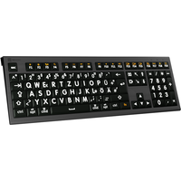 Logickeyboard LKB-LPWB-A2M-DE Tastatur USB QWERTZ Deutsch Schwarz (LKB-LPWB-A2M-DE)