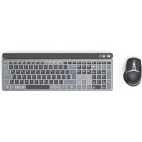 Hama Multi-Device-Tastatur-Maus-Set WKM-750 kabellos LED Schwarz QWERTZ (00173069)