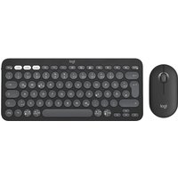 Logitech Pebble 2 Combo Graphite - Schlanke Multi-Device Bluetooth®-Tastatur und -Maus mit anpassbaren Tasten