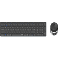 Rapoo 9750M Tastatur Maus enthalten RF Wireless + Bluetooth QWERTZ Deutsch Grau (00215379)