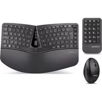 Perixx PERIDUO-606A Tastatur Maus enthalten RF Wireless Deutsch Schwarz (PERIDUO-606A DE) (geöffnet)