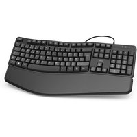 Hama 00182630 Ergonomische Tastatur EKC-400 mit Handballenauflage schwarz