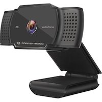 CONCEPTRONIC AMDIS02B 2K-Super-HD-Autofokus-Webcam mit Mikrofon