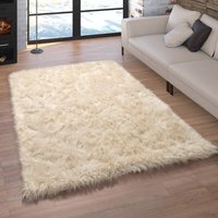 Hochflor-Teppich Playara creme 60x100 cm