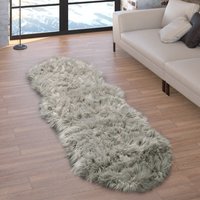 Hochflor-Teppich Playara grau 55x160 cm fell-form