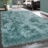 Hochflor-Teppich Glamorous türkis 60x100 cm